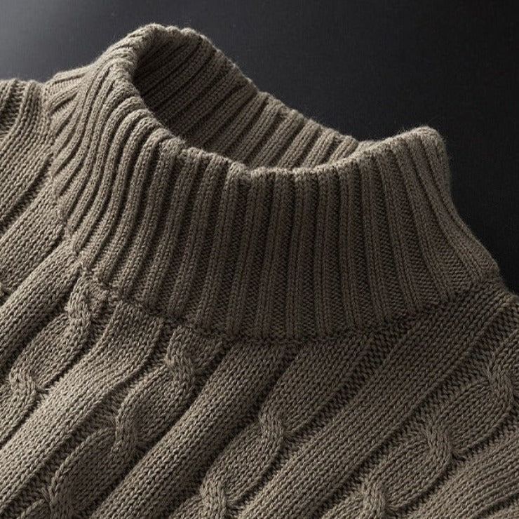 Mid-Kragen Strickpullover für Herren