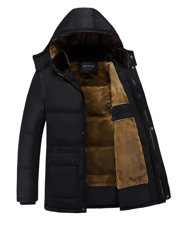 Herren Wendbare Vlies-Winterjacke