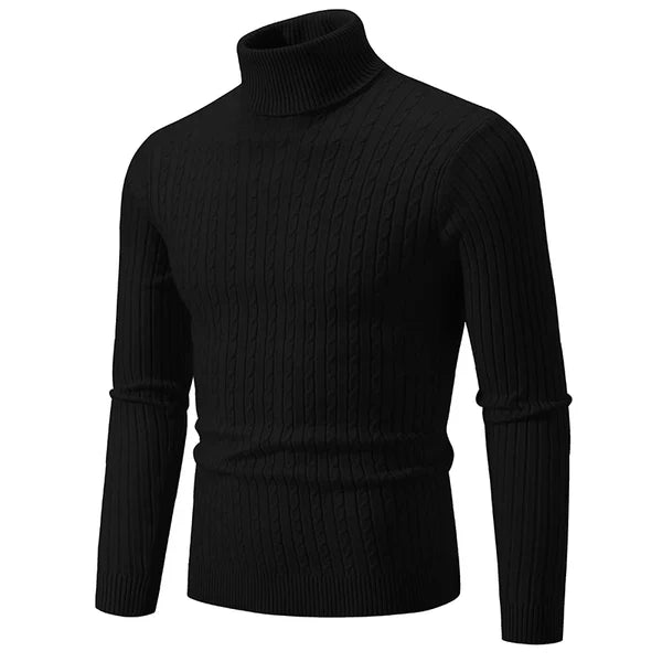 Lässiger Herren-Rollkragenpullover aus Wolle