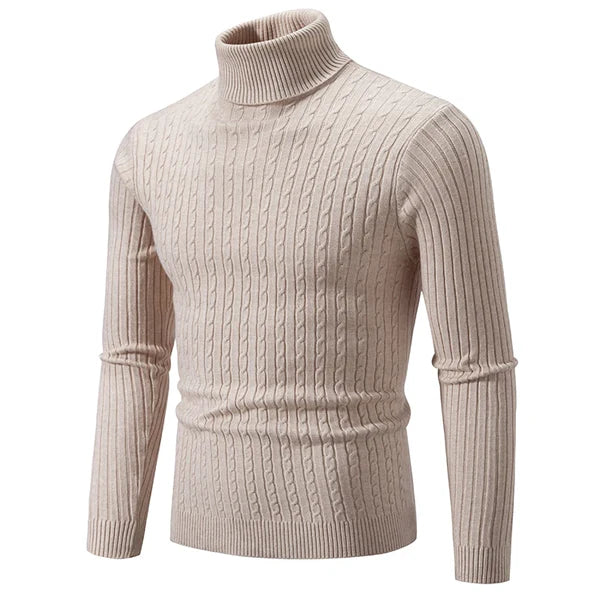 Lässiger Herren-Rollkragenpullover aus Wolle