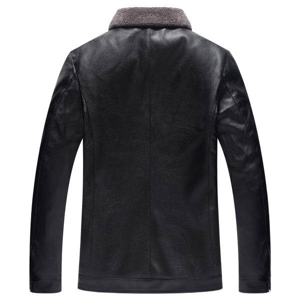 Herren Winter-Lederjacke mit Vlies-Futter