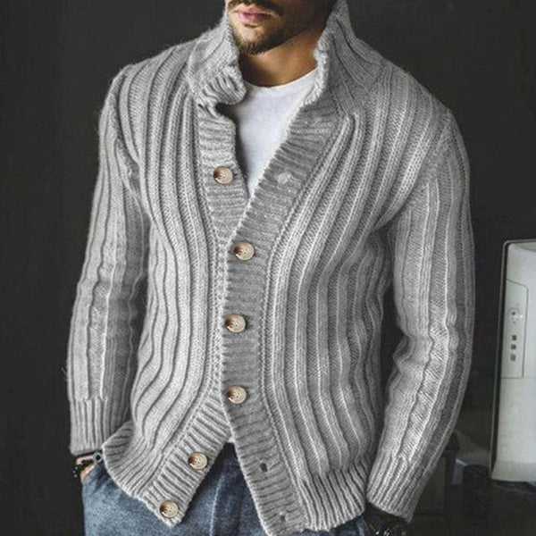 Herren Stilvolle Einreihige Strickjacke