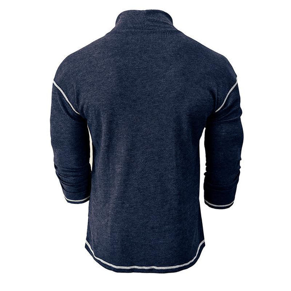 Herren Rollkragen Langarm Pullover Hemd